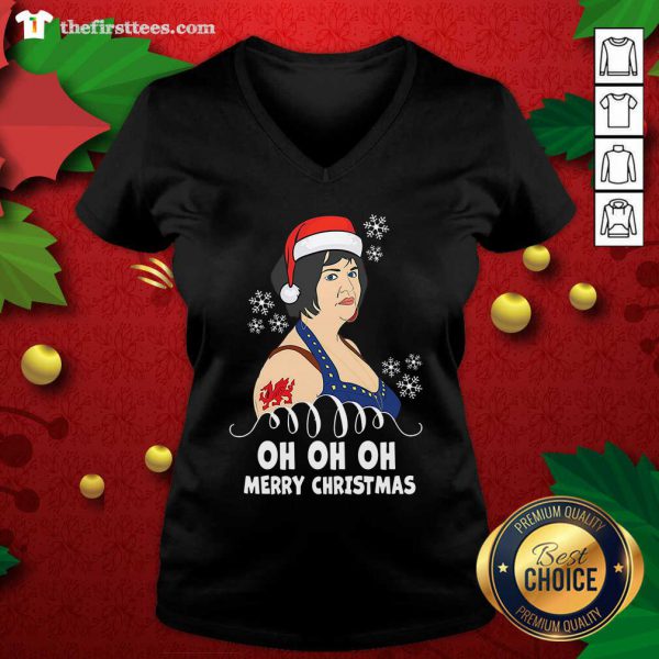 Hot Santa Nessa Jenkins Oh Oh Oh Merry Christmas Shirt - Image 3