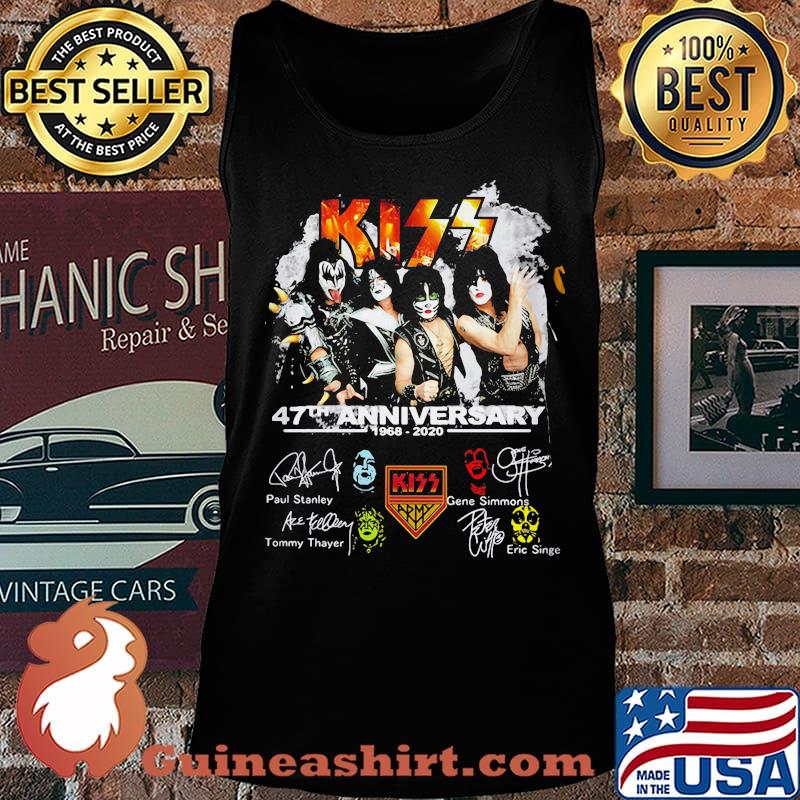 Kiss 47th Anniversary Thank You For The Memories Signuature Shirt Tank top