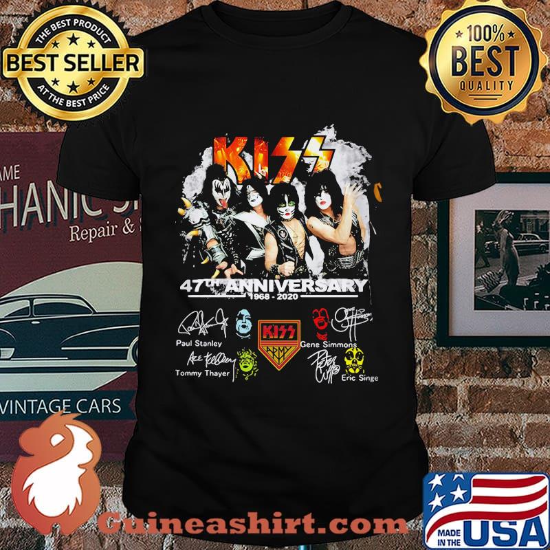 Kiss 47th Anniversary Thank You For The Memories Signuature Shirt