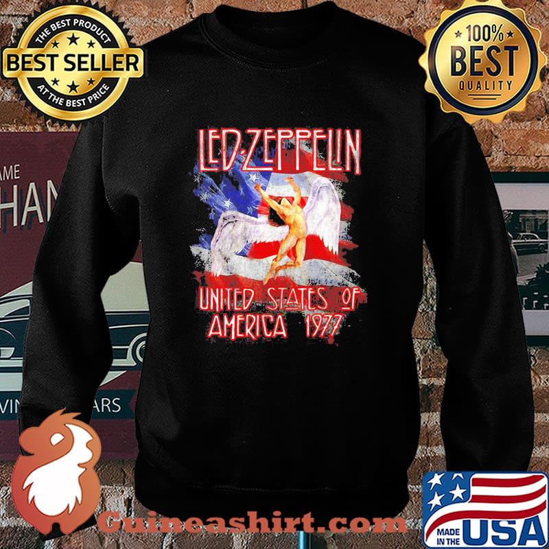 Led Zeppelin United States Of America 1977 American Flag Shirt Sweater