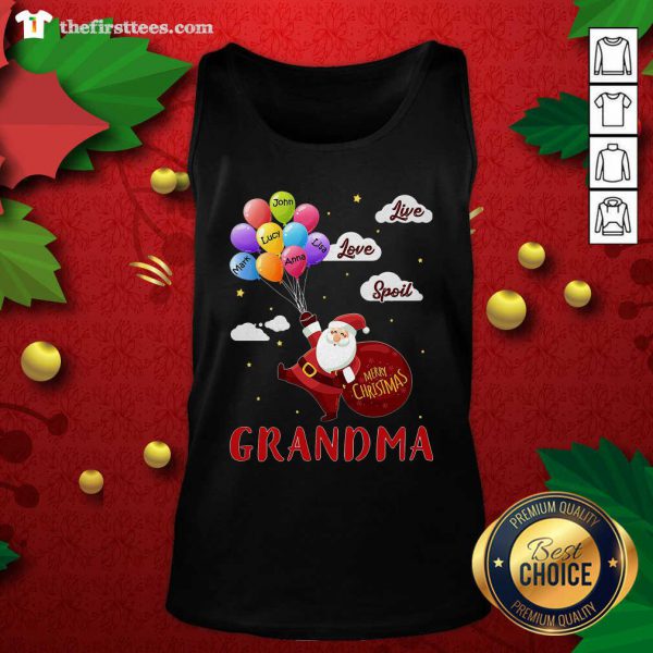 Lovely Santa Claus Merry Christmas Grandma Live Love Spoil Shirt - Image 4
