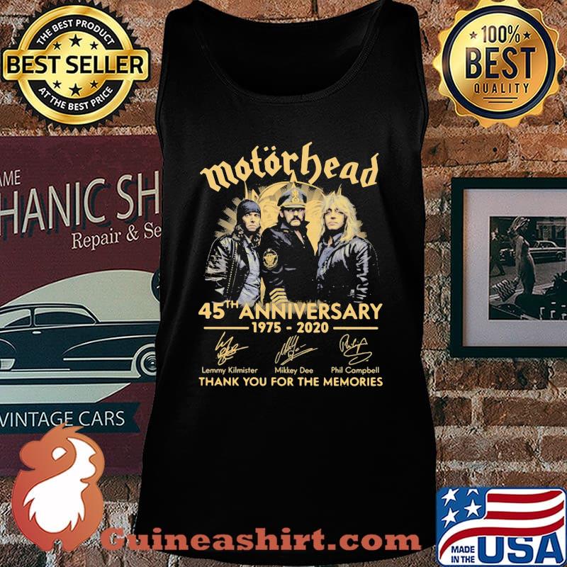 Motobead 45th Anniversary 1975 2020 Thank You For The Memories Signature Shirt Tank top
