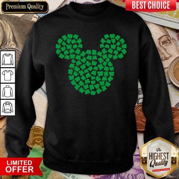 Nice Mickey Mouse Green Four Leaf Clover Shamrock St Patricks Shirt - Image 4