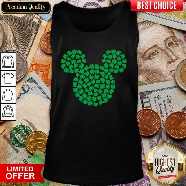 Nice Mickey Mouse Green Four Leaf Clover Shamrock St Patricks Shirt - Image 2