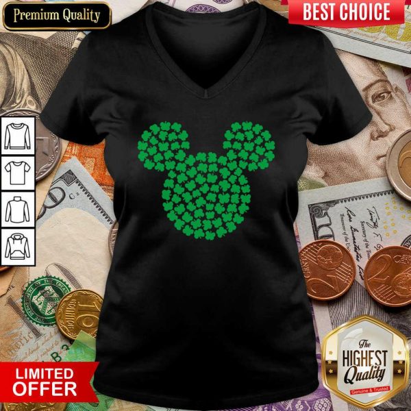 Nice Mickey Mouse Green Four Leaf Clover Shamrock St Patricks Shirt - Image 3
