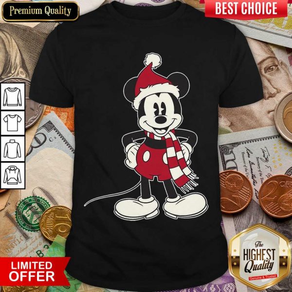 Nice Mickey Mouse Santa Hat Merry Christmas Shirt