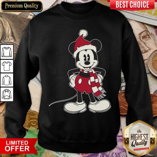 Nice Mickey Mouse Santa Hat Merry Christmas Shirt - Image 4
