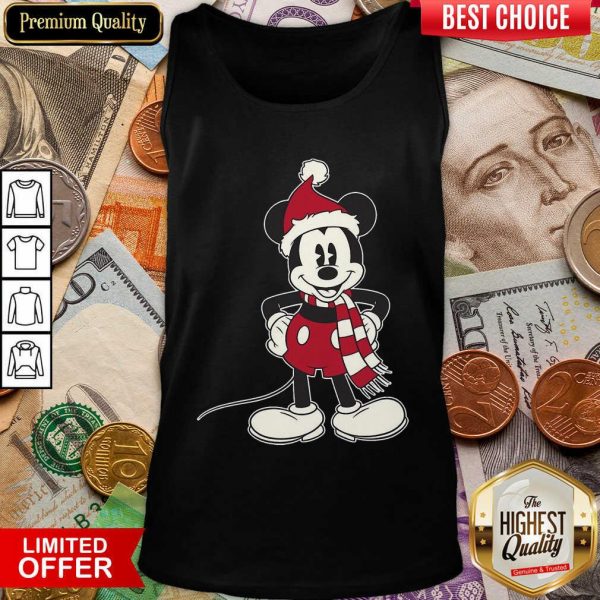 Nice Mickey Mouse Santa Hat Merry Christmas Shirt - Image 2