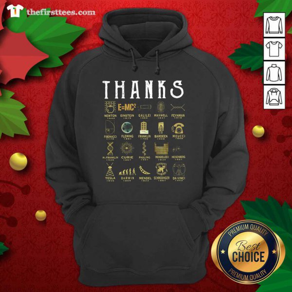 Official Thanks Newton 1642 Einstein 1879 Galilei 1564 Maxwell 1831 Feynman 1918 Fibonacci 1170 Shirt - Image 5