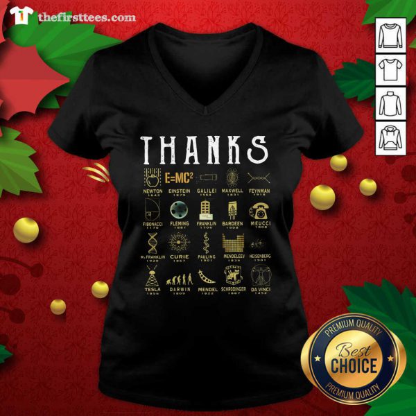 Official Thanks Newton 1642 Einstein 1879 Galilei 1564 Maxwell 1831 Feynman 1918 Fibonacci 1170 Shirt - Image 2
