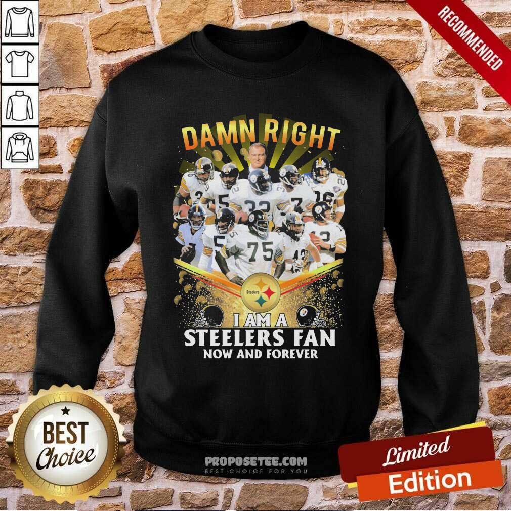 Original Damn Right I Am A Pittsburgh Steelers Fan Now And Forever Shirt - Image 5