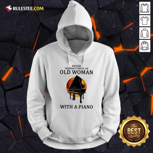 Original Never Underestimate An Old Woman With A Piano Shirt - Image 2