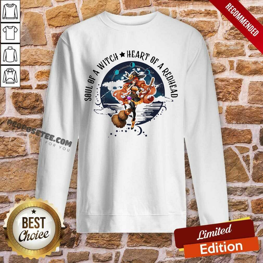 Original Redhead Girl Soul Of A Witch Heart Of A Redhead Shirt - Image 2