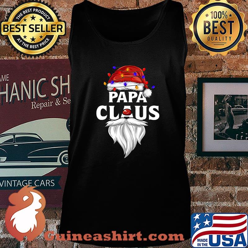 Papa Claus Pun Joke Santa Daddy Christmas Lights Shirt Tank top