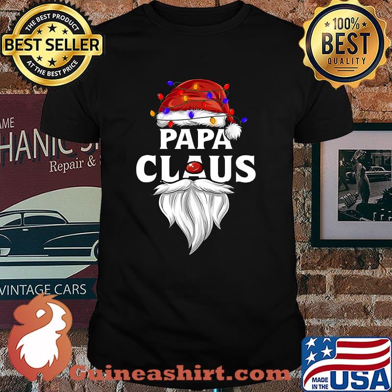 Papa Claus Pun Joke Santa Daddy Christmas Lights Shirt