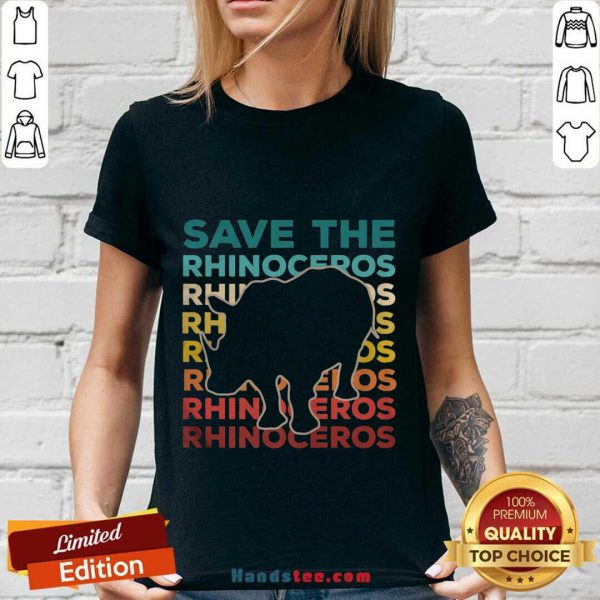 Premium Save The Rhinoceros Environmentalist Shirt - Image 2