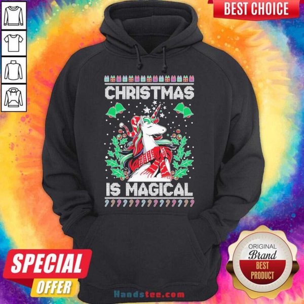 Pretty Unicorn Christmas Is Magical Ugly Christmas Shirt - Image 5