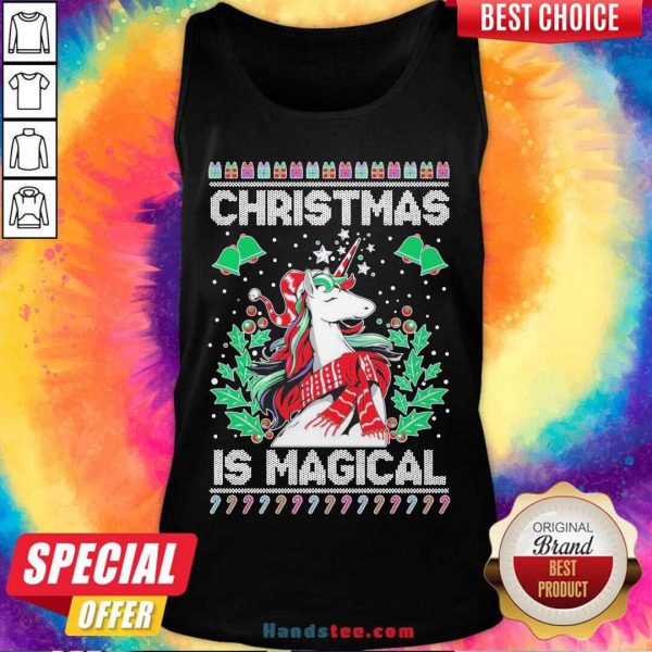 Pretty Unicorn Christmas Is Magical Ugly Christmas Shirt - Image 4
