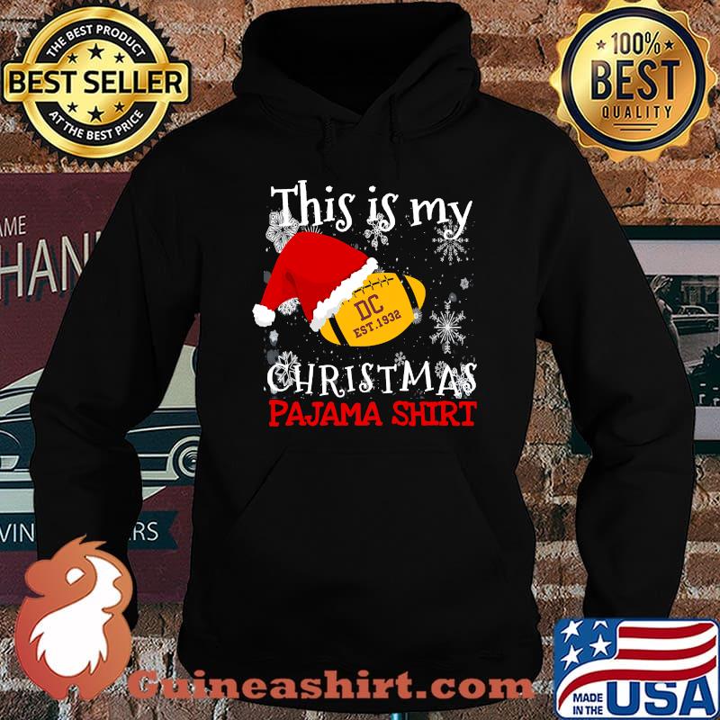 This Is My Christmas Pajama Washington Football Team Hat Santa Claus Shirt Hoodie
