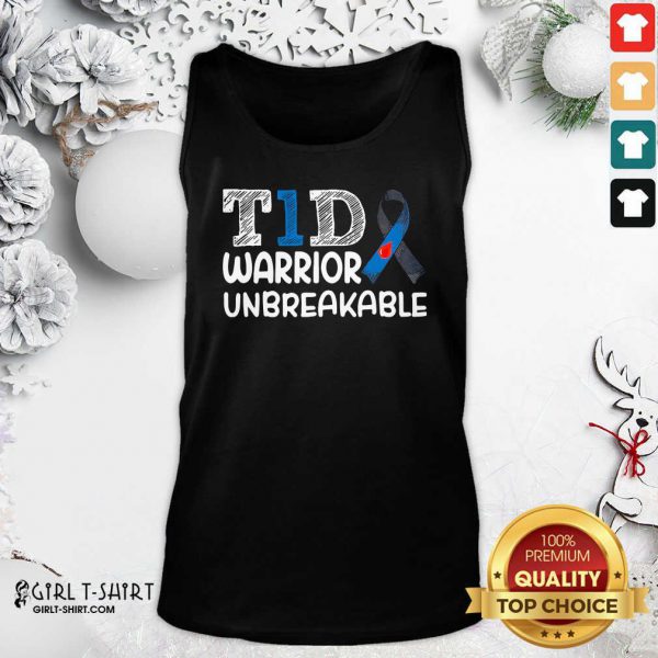 Top Diabetes T1D Warrior Unbreakable Shirt - Image 3