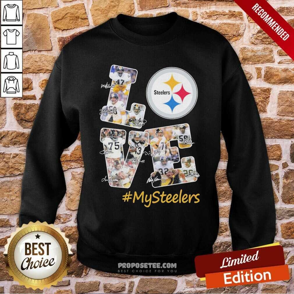 Top Love Pittsburgh Steelers Mysteelers Signatures Shirt - Image 5