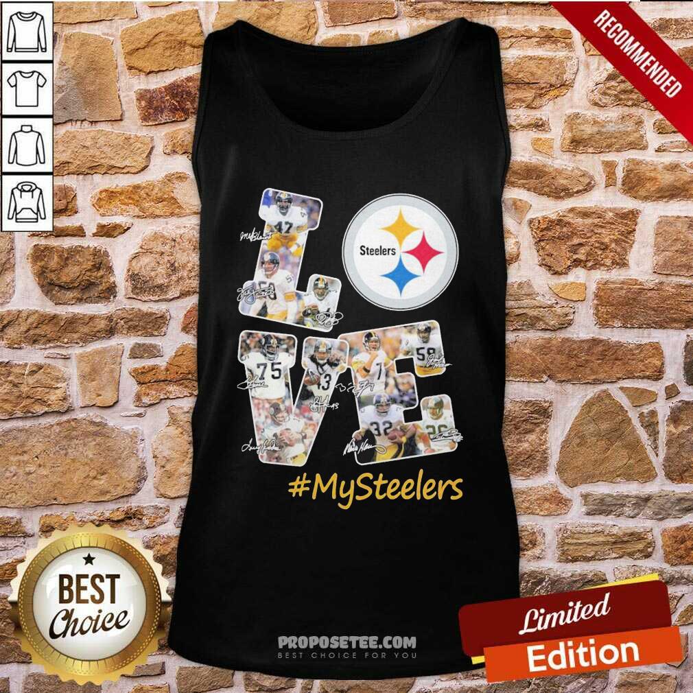 Top Love Pittsburgh Steelers Mysteelers Signatures Shirt - Image 4