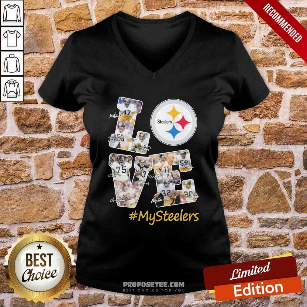 Top Love Pittsburgh Steelers Mysteelers Signatures Shirt - Image 3