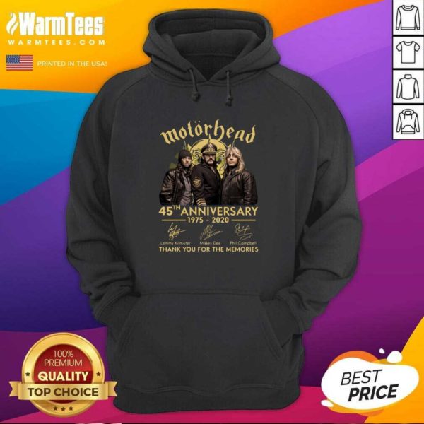 Top Motorhead 45th Anniversary Thank You For The Memories Signatures Shirt - Image 2