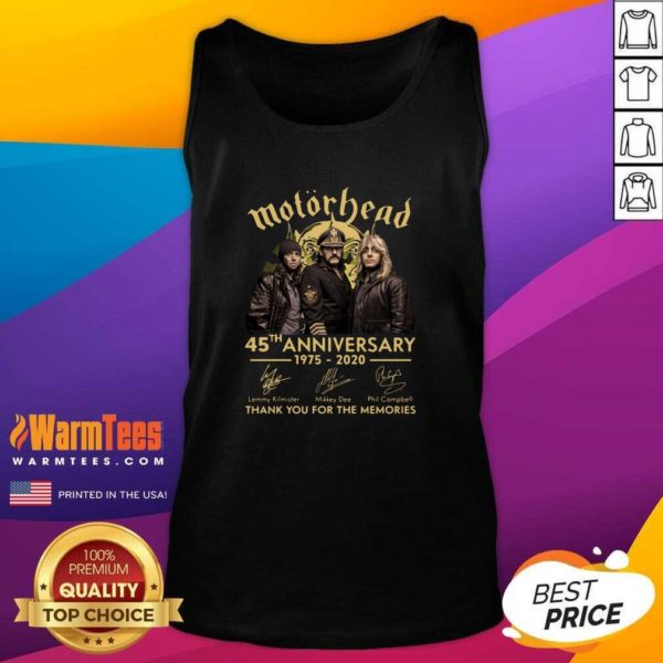 Top Motorhead 45th Anniversary Thank You For The Memories Signatures Shirt - Image 4