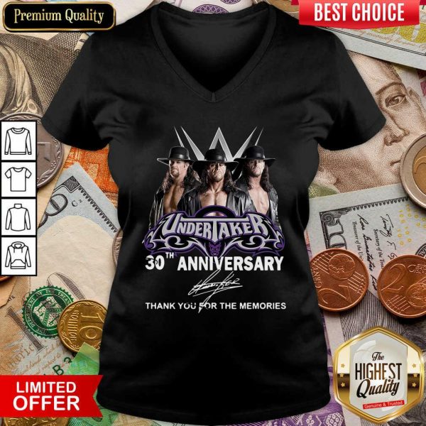 Top Undertaker 30th Anniversary Signature Thank You For The Memories Shirt - Image 3