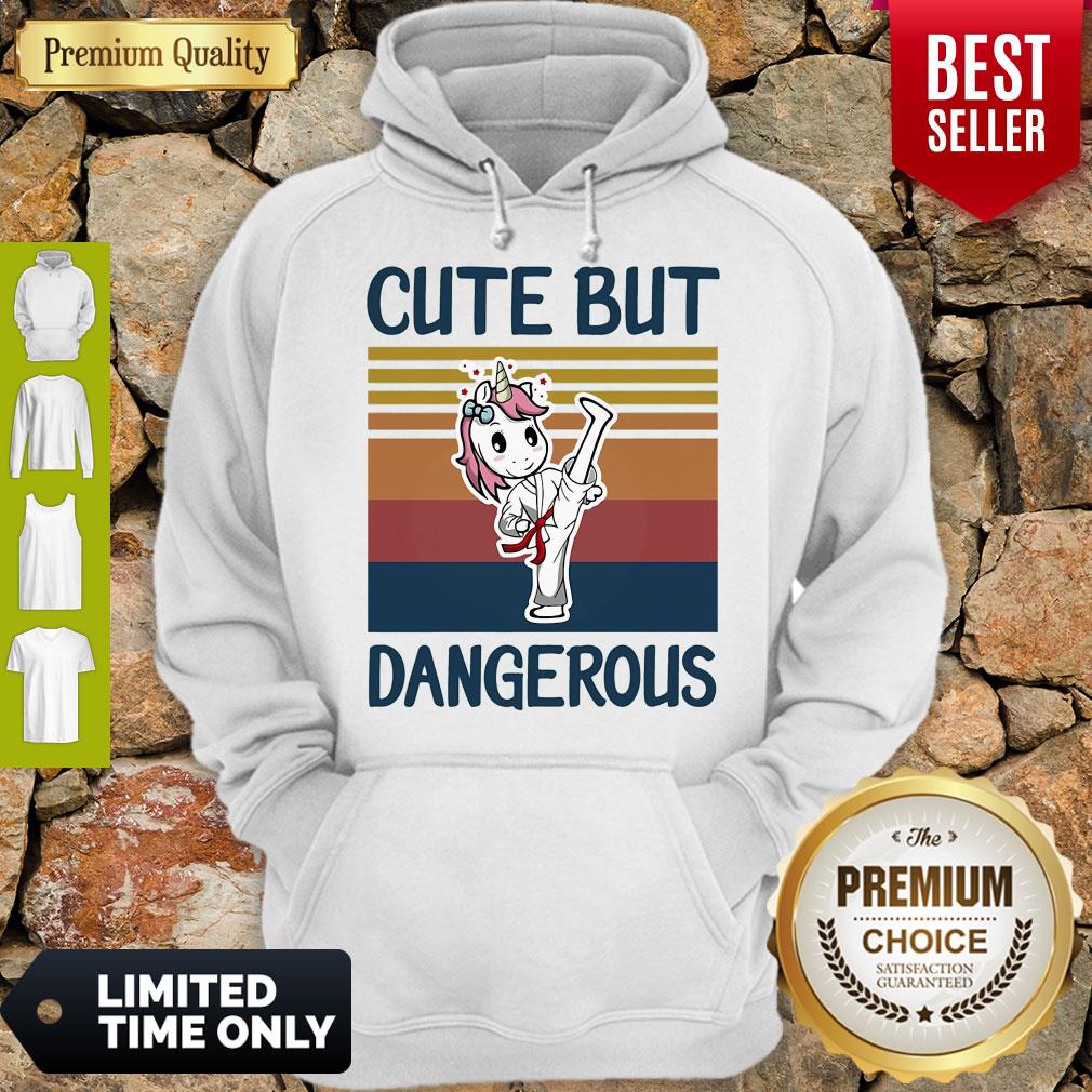Top Unicorn Cute But Dangerous Vintage Shirt - Image 3