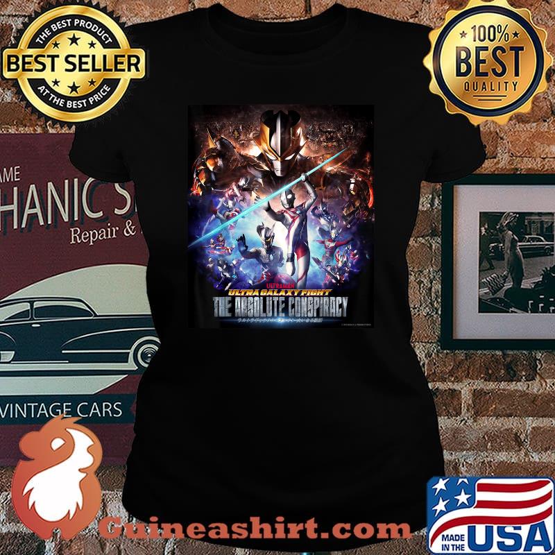 Ultraman Ultra Galaxy Fight The Absolute Conspiracy Poster Shirt Laides tee