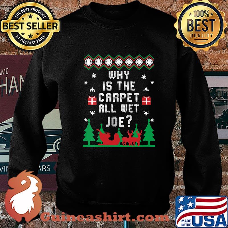 Why Is The Carpet All Wet Joe Trump Biden Matching Ugly Christmas Shirt Sweater