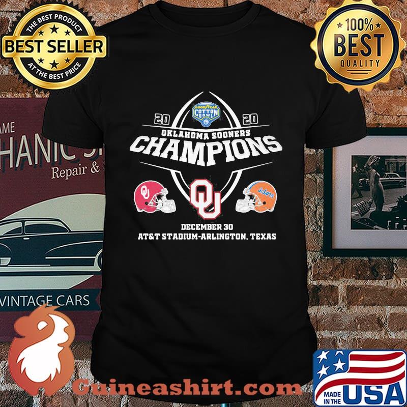 2020 Oklahoma Sooners Champions Stadium Arlington Texas Football Shirt