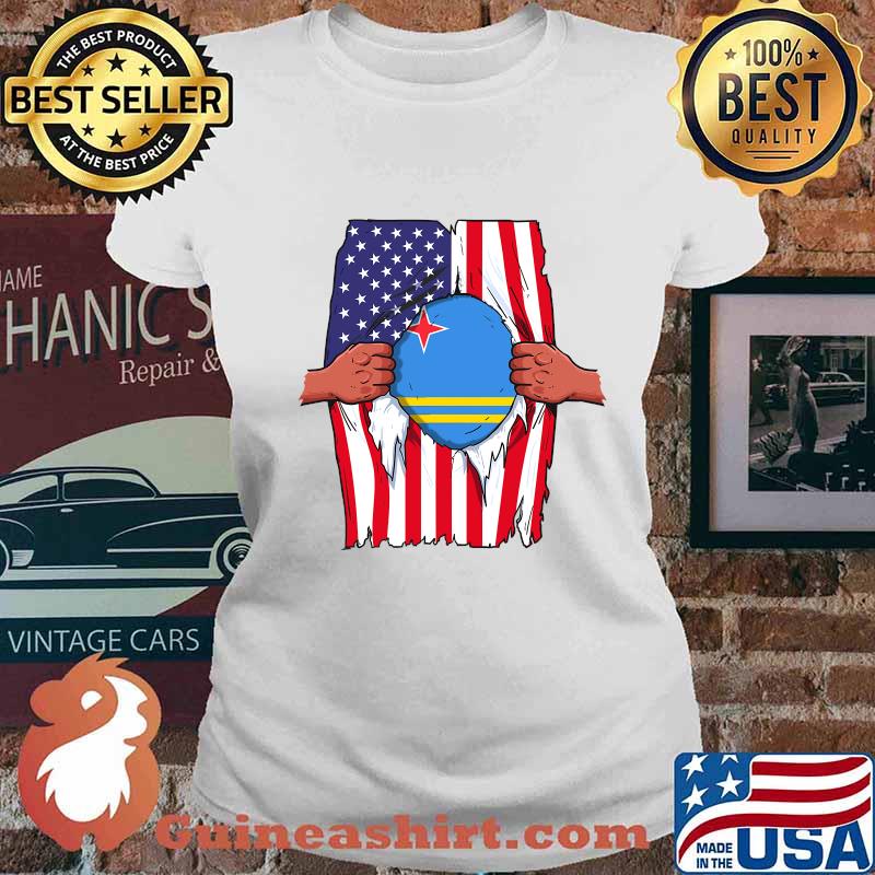 Aruba Flag Blood Inside Me Home Pride Aruban American Shirt Ladies tee