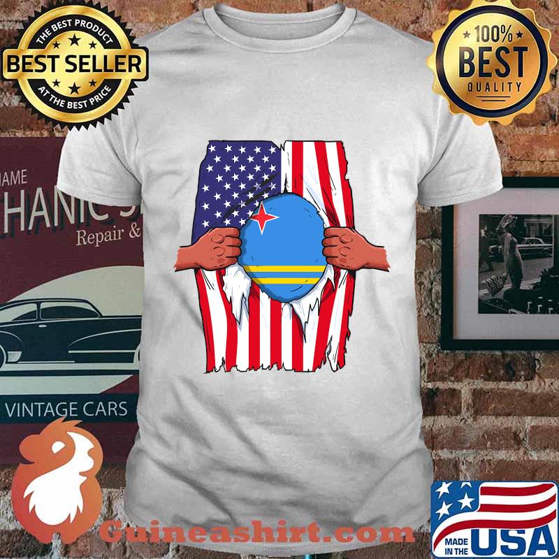 Aruba Flag Blood Inside Me Home Pride Aruban American Shirt