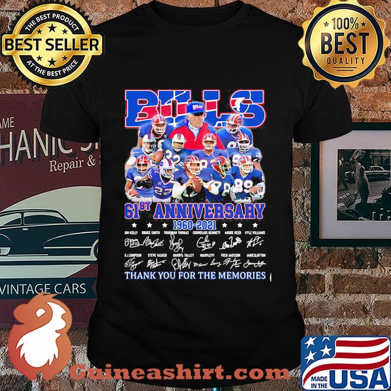Bills 61st Anniversary 1960 2021 Thank You For The Memories Signature Shirt