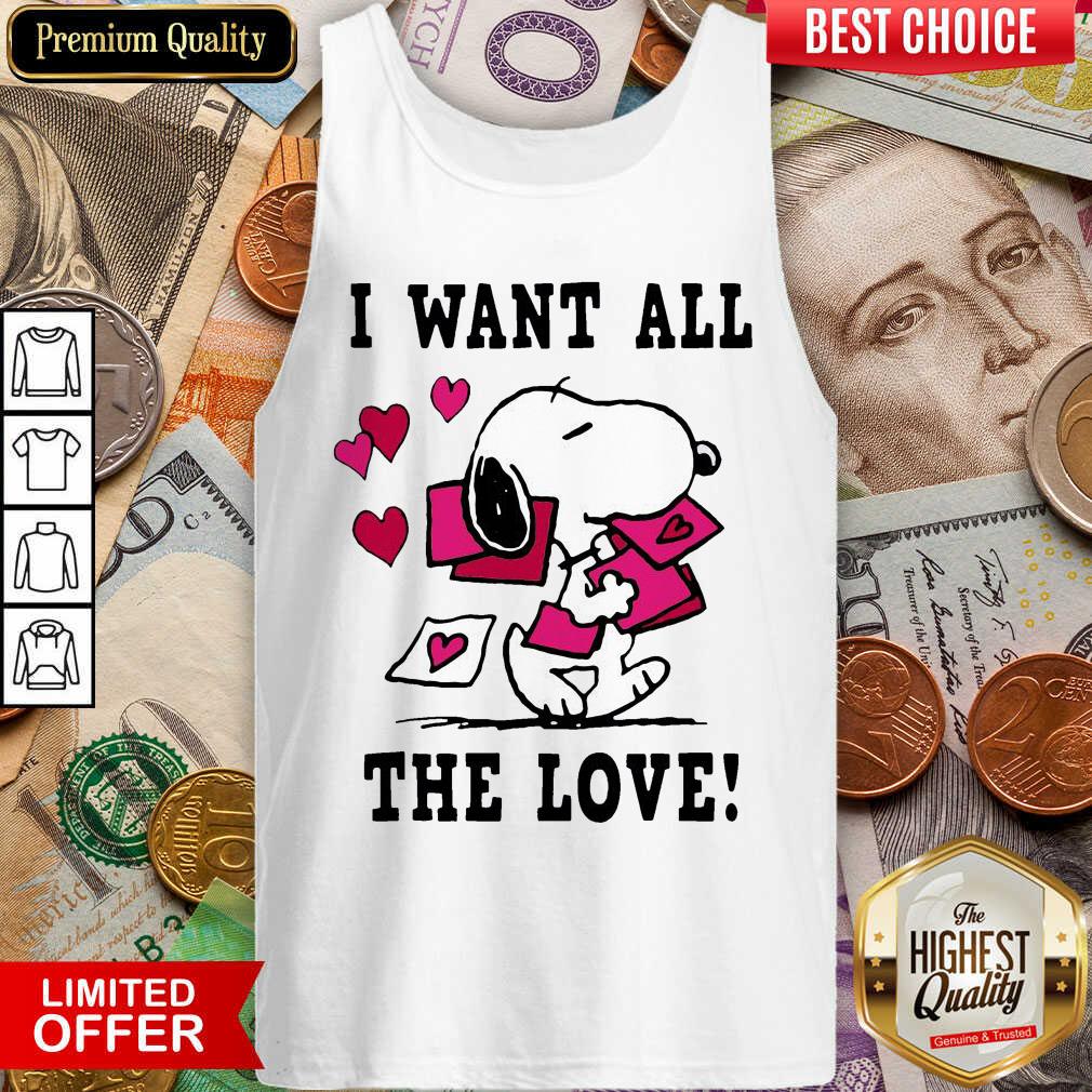 Cute Peanuts Snoopy All The Love Valentines Shirt - Image 5