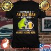 Happiness Is An Old Man With A Beer Parrot Flying Near Shirt
