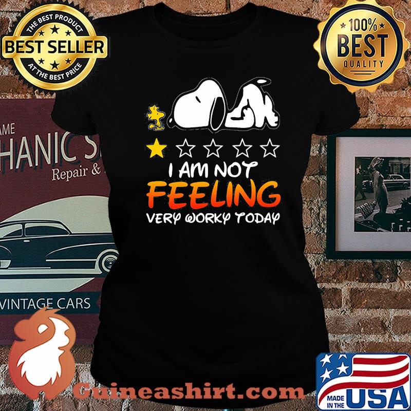 I Am Not Feeling Very Worry Today Snoopy Stars Shirt Laides tee
