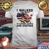 I Walked The Walk In Combat Boots And Dogtags Veteran American Flag Shirt