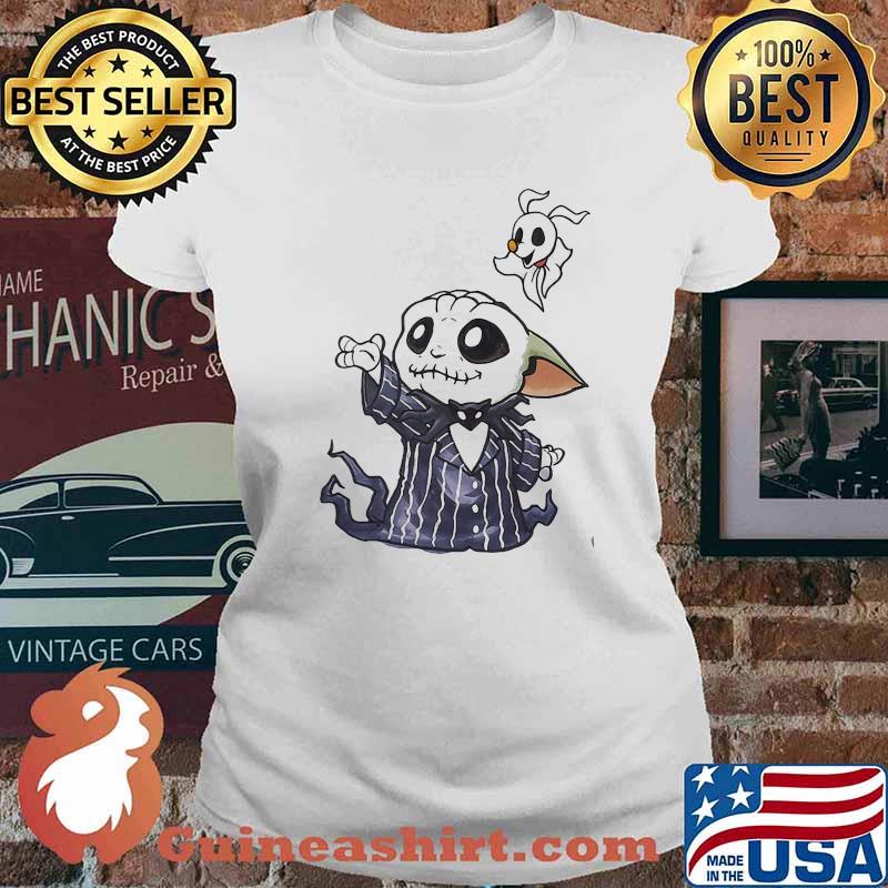Jack Skellington Yoda Star Wars Merry Christmas Shirt Ladies tee