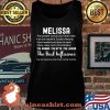 Melissa The Woman The Myth The Legend The Bad Influence Birthday Personalized Name Shirt Tank top