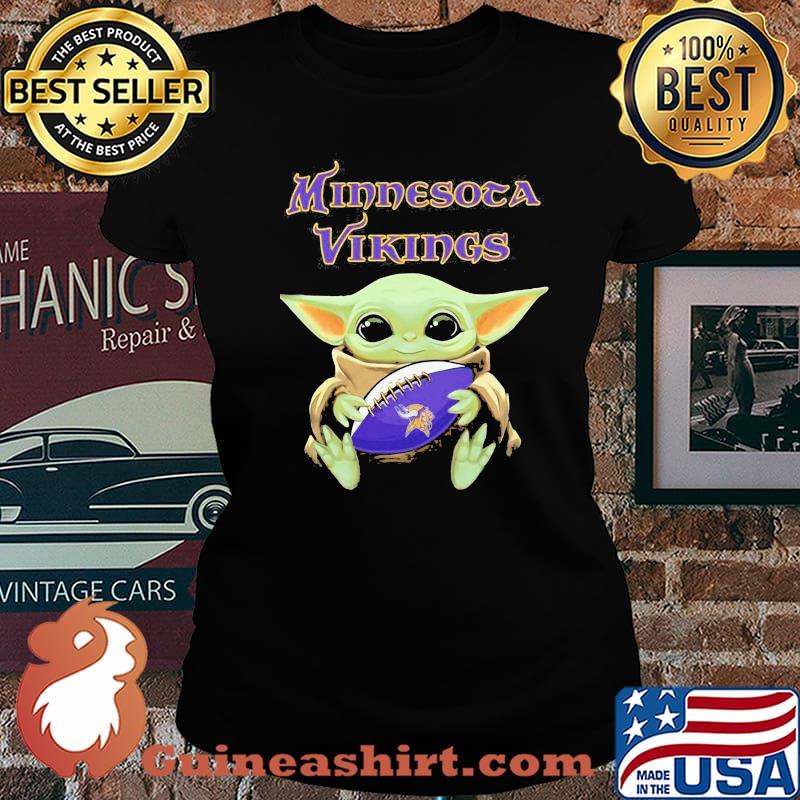 Minnesota Vikings Baby Yoda Football Shirt Laides tee