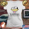 Napping Is My Favorite Sport Snoopy Sleep Flower Shirt Ladies tee