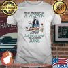 Never Underestimate A Woman Who Loves Sailing And Wine And Was Born In June Shirt
