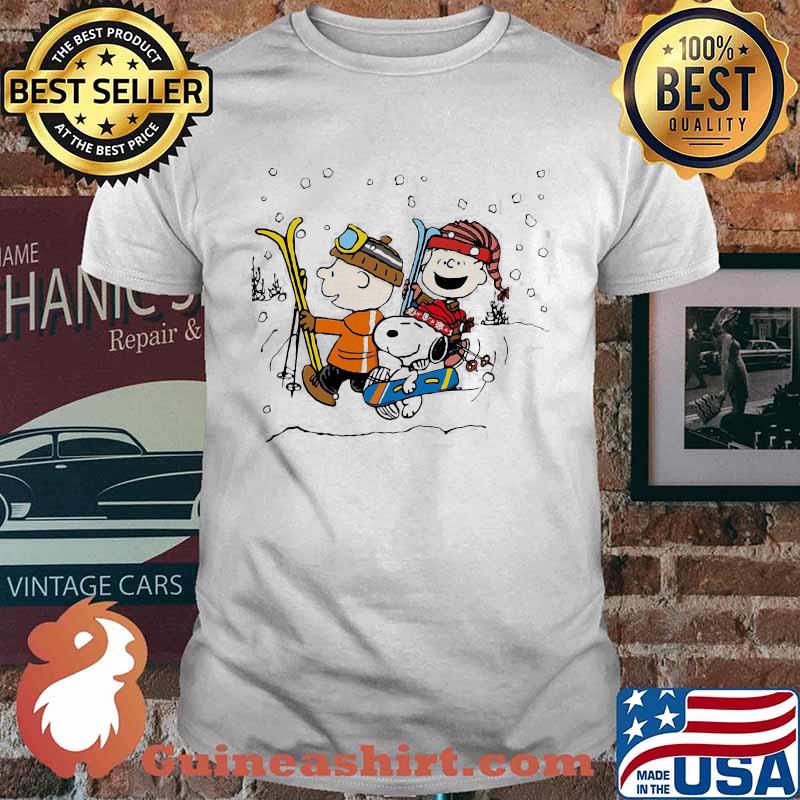 Official Snoopy And Friends Snowboarding Shirt