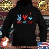Peace Love Teach Teacher Book Heart Shirt Hoodie