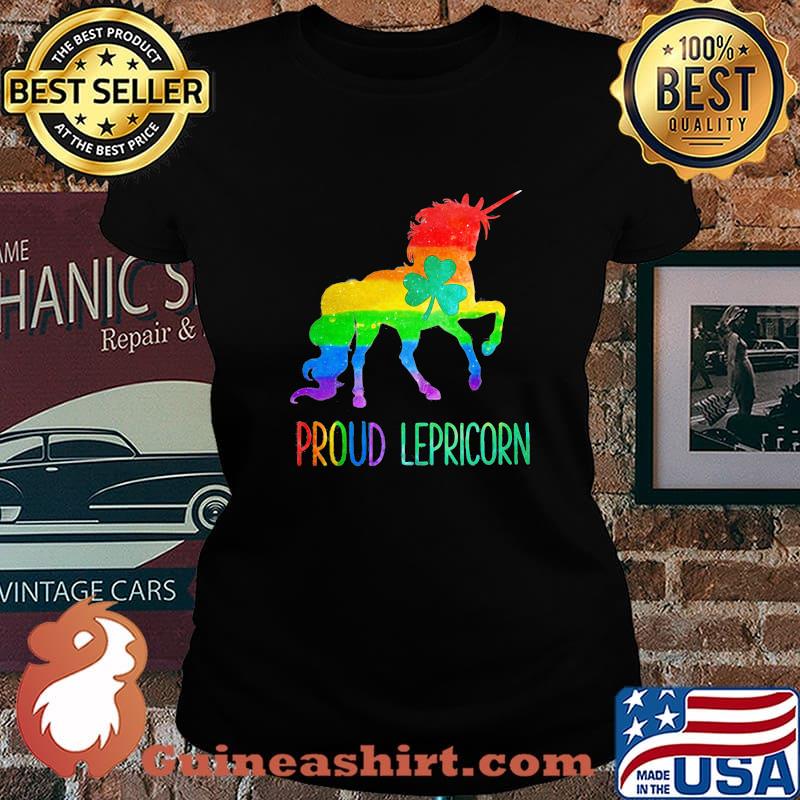 Proud Lepricorn Unicorn Lgbt Shirt Laides tee