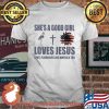 She's A Good Girl Love Jesus Love Flamngocs And American Too Shirt